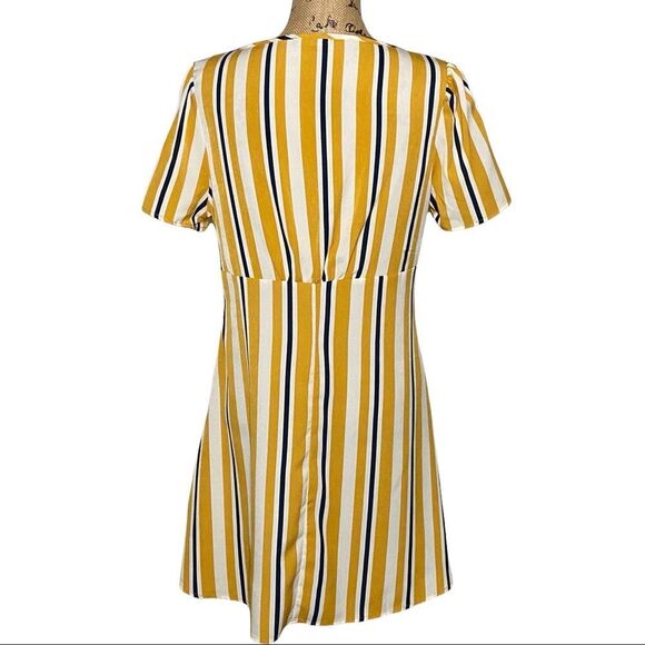 COTTON ON Striped V-neck A-line Dress Medium - Picture 3 of 9